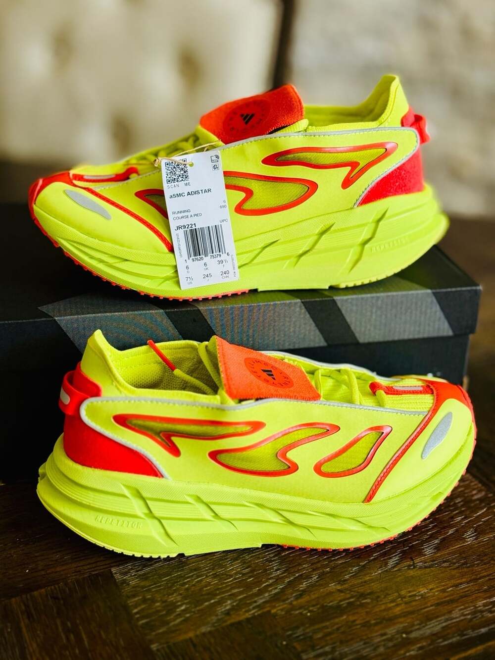 Adidas by Stella McCartney aSMC Adistar Running Shoes Size 7.5 JR9221 New!!